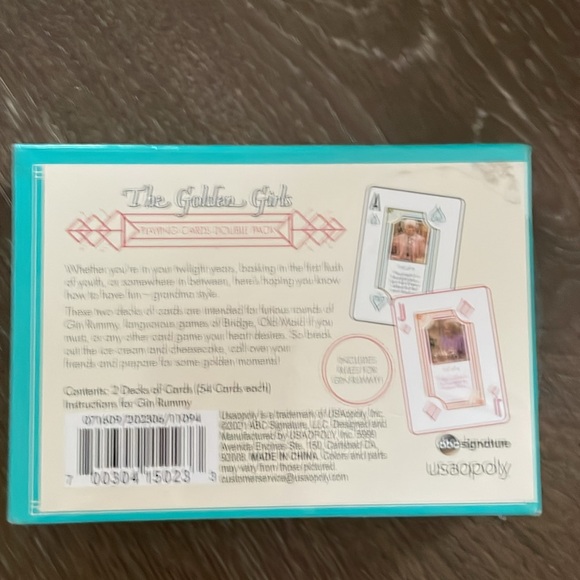Golden Girls Playing Cards Double Pack Set Game Booklet Never opened Sealed - Picture 2 of 8